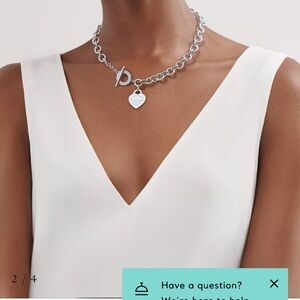 Tiffany & Co. Silver Toggle Heart Necklace
